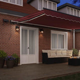 Manual Retractable Awning with LEDs Burgundy 500x300 cm 3310195