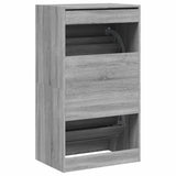 Shoe Cabinet with 2 Flip-Drawers Grey Sonoma 60x42x108 cm 3214390
