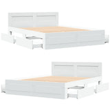 Bed Frame with Headboard without Mattress White 150x200 cm King Size 3295555