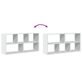 Wall Shelf White 100x25x50 cm Engineered Wood 853272
