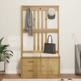 Hall Tree SANDNES 87x40x159.5cm Solid Wood Pine 4010494