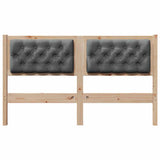 Headboard Other Brown and dark grey 140 cm Solid pine wood 879010