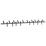 Sliding Door Hardware Kit 366 cm Steel Black 3295741