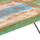 Bar Table 150x70x107 cm Solid Wood Reclaimed and Iron 356374