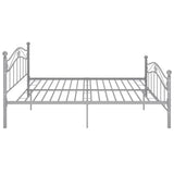 Bed Frame without Mattress Grey Metal 200x200 cm 325008