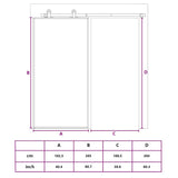 151677 Sliding Door Frosted ESG Glass and Aluminium 102,5x205 cm White