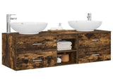 Bathroom Furniture Set 3 pcs Smoked Oak 49.5 x 44.5 x 65 cm 3405903