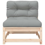 Garden Sofas Armless with Cushions 2 pcs Solid Wood Pine 838085