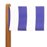 3 Piece Bistro Set Blue and White Fabric and Solid Wood 3281765