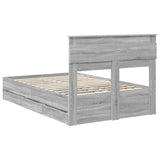 Bed Frame with Drawer Grey Sonoma 120 x 200 cm Engineer Wood 3409867
