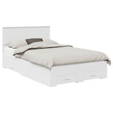 Bed Frame with Headboard White 120 x 190 cm Engineered Wood 3408281