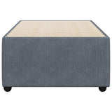 Bed Frame without Mattress Dark Grey Single Velvet 3285042