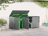 Wheelie Bin Storage Stainless Steel Grey 3422244