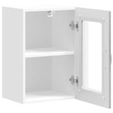 Kitchen Wall Cabinet with Glass Door Kalmar Concrete Grey Engineered Wood 853531