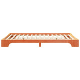 Bed Frame Brown 140 x 210 cm Solid Pine Wood 872901