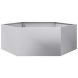 Garden Planter Hexagon 138x120x45 cm Galvanized Steel 851141
