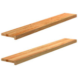 Window Sills 2 pcs Light Brown 140x20x2 cm Solid Wood Oak 4009139