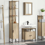 Bathroom Furniture Set with Shelf Wall-mounted 3 pcs Sonoma oak 3399399