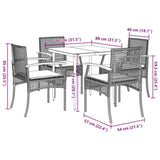 Garden Dining Set Black, Cream White 3213597