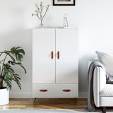 Highboard High Gloss White 69.5x31x115 cm Engineered Wood 828206