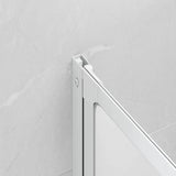 Bath Screen Folding Frosted 132 x 140 cm Aluminium & PP Panel 42023505