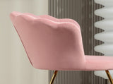 Velvet-Feel Lotus Petal Accent Chair - Pink T3398P344514