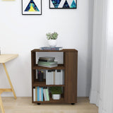 Rolling Cabinet Brown Oak 60x35x75 cm Engineered Wood 815968