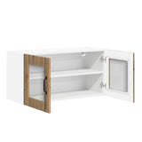Wall Glass Cabinet LUCCA Artisan Oak 80 x 31 x 40 cm 884954