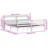 Bed Frame with Headboard without Mattress White 180x200 cm Super King 3305950
