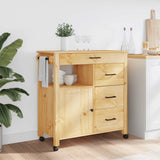 Kitchen Trolley MONZA 84x40x88.5 cm Solid Wood Pine 376109