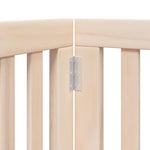 Dog Gate with Door Foldable 15 Panels 750 cm Poplar Wood 3155646