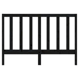 ZNTS Bed Headboard Black 156x4x100 cm Solid Wood Pine 817699