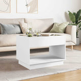 Coffee Table with Infinity LED White 70x50x50 cm 847658