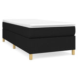 Box Spring Bed Frame Black Single Fabric 3121207