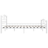 ZNTS 285306 Bed Frame White Metal 200x200 cm