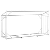 Firewood Rack with Rain Cover 200.5x60.5x110.5 cm Galvanised Steel 4104945