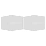 Bedside Cabinets 2 pcs White 40x30x30 cm Engineered Wood 801054