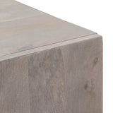Highboard Grey and Gold 40 x 33 x 110 cm Solid Mango Wood 4018801