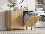 Slanted laundry basket with removable inner basket, suitable for bathroom laundry cabinets, W6296P540664