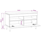 LED TV Cabinet Artisan Oak Engineered Wood 897224