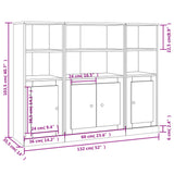 Highboards 3 pcs Smoked Oak Engineered Wood 3185308