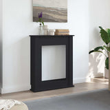 Fireplace Surround Black 75x20x87.5 cm Engineered Wood 854581