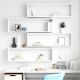 Wall Cube Shelf 4 pcs White 100x15x30 cm Engineered Wood 807080