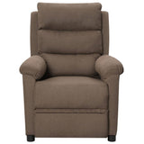 Massage Chair Taupe Fabric 342359