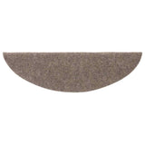 Stair Mats Self-adhesive 20 pcs 56x17x3 cm Beige Half Round 3365676