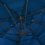 Parasol Azure Blue Polyester 3x3 m Tiltable Garden Parasol 313835