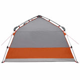 Instant Tent Water-resistant 4-Person Grey and Orange 42042272