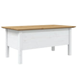 Coffee Table BODO White and Brown 100x55x45 cm Solid Wood Pine 355069