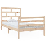 Bed Frame Natural wood Solid pine wood Single Durable Bed Frame 3101273