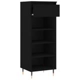 Shoe Cabinet Black 40x36x105 cm Engineered Wood 831453